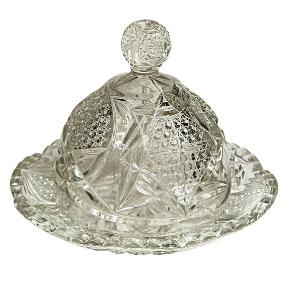 New Martinsville Glass No. 500 Wetzel Butter Dish 1900-1944 EAPG Kitchenware - Picture 1 of 7